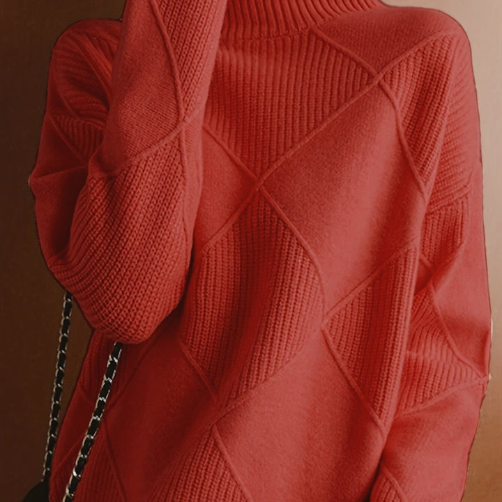 Textured Turtleneck Sweater