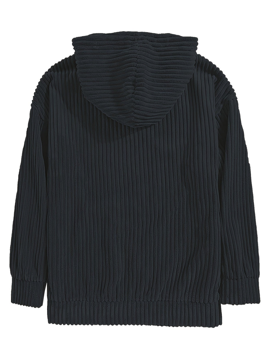 Ribbed Pullover Hoodie