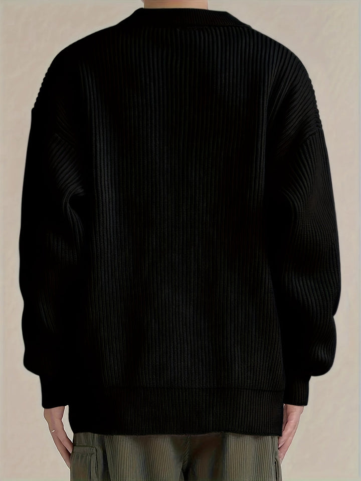 Relaxed Collared Cardigan