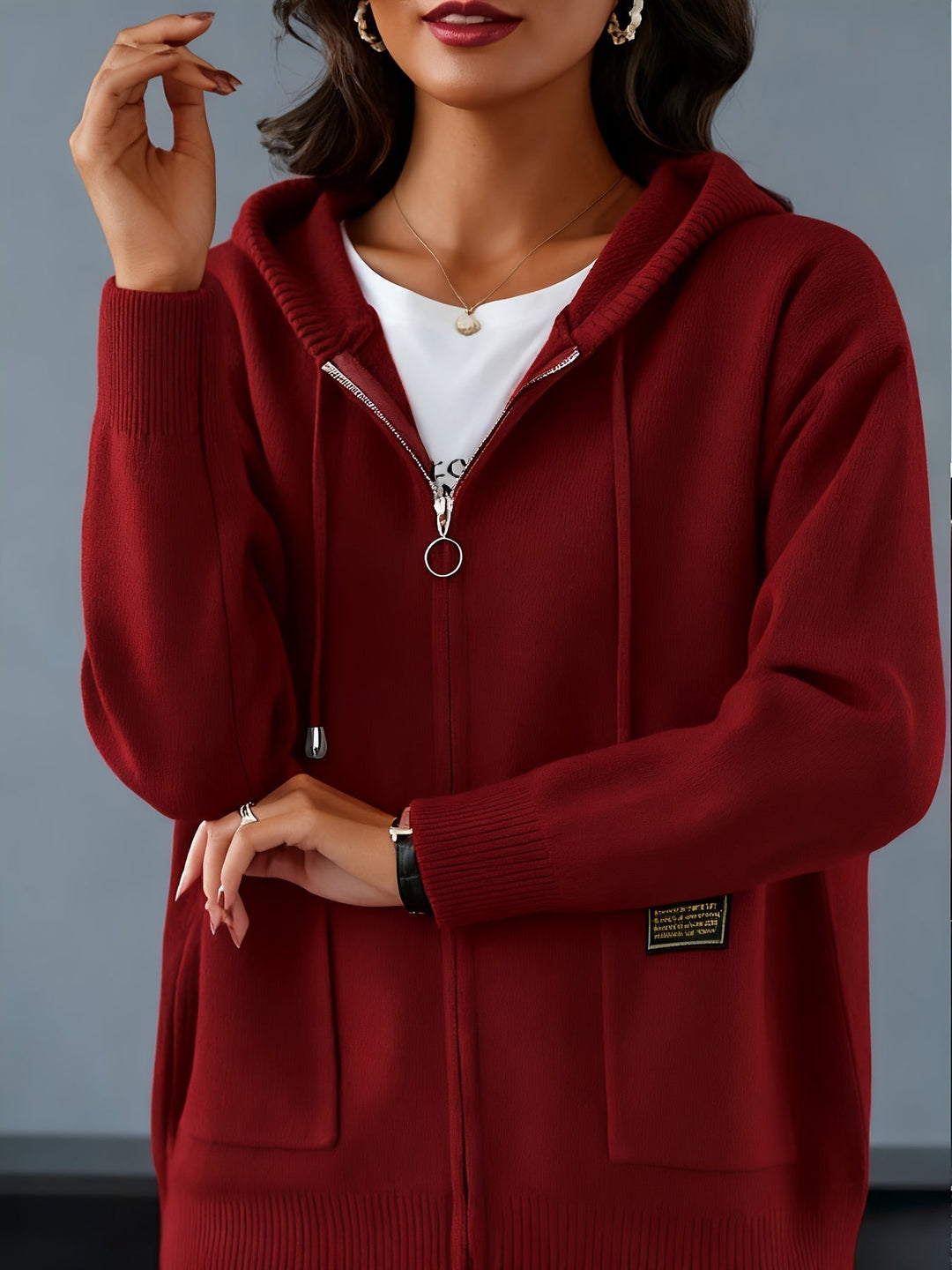 Cozy Zip-Up Hooded Cardigan