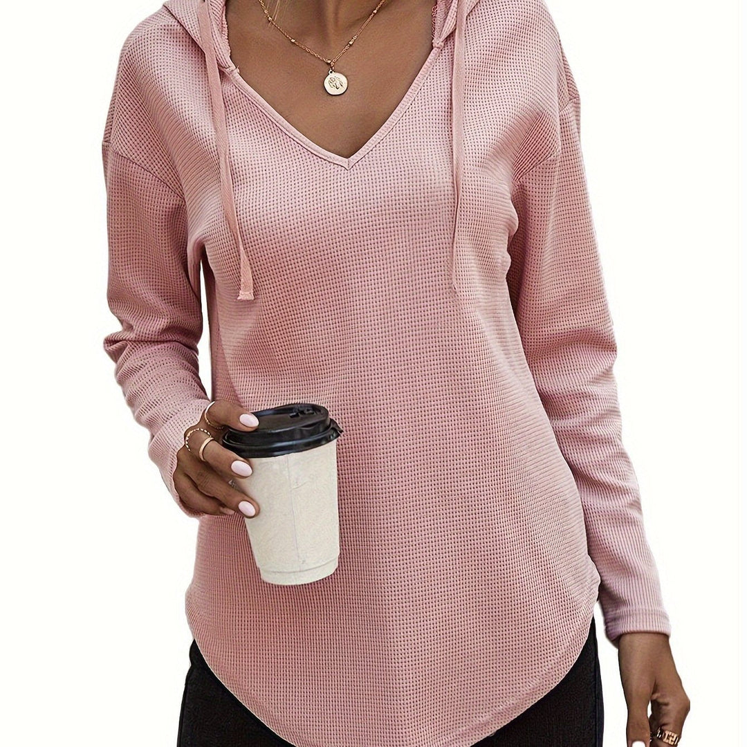 Relaxed V-Neck Hoodie