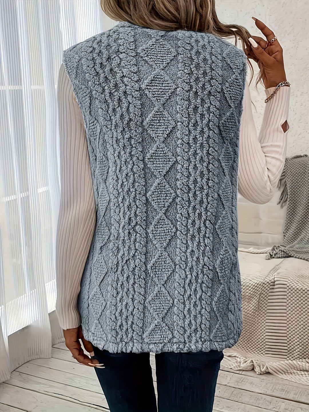 Cozy Textured Sleeveless Vest