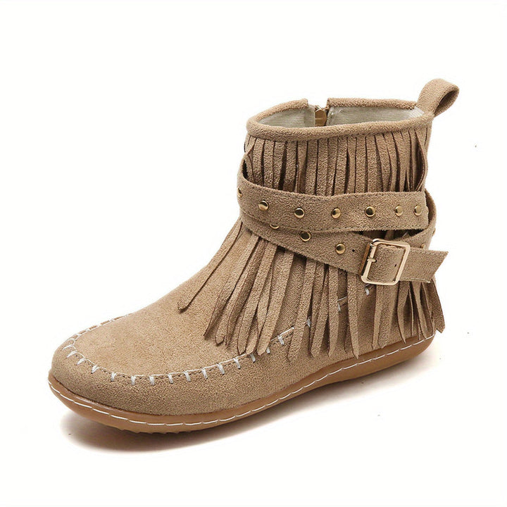 Fringed Western Ankle Boots