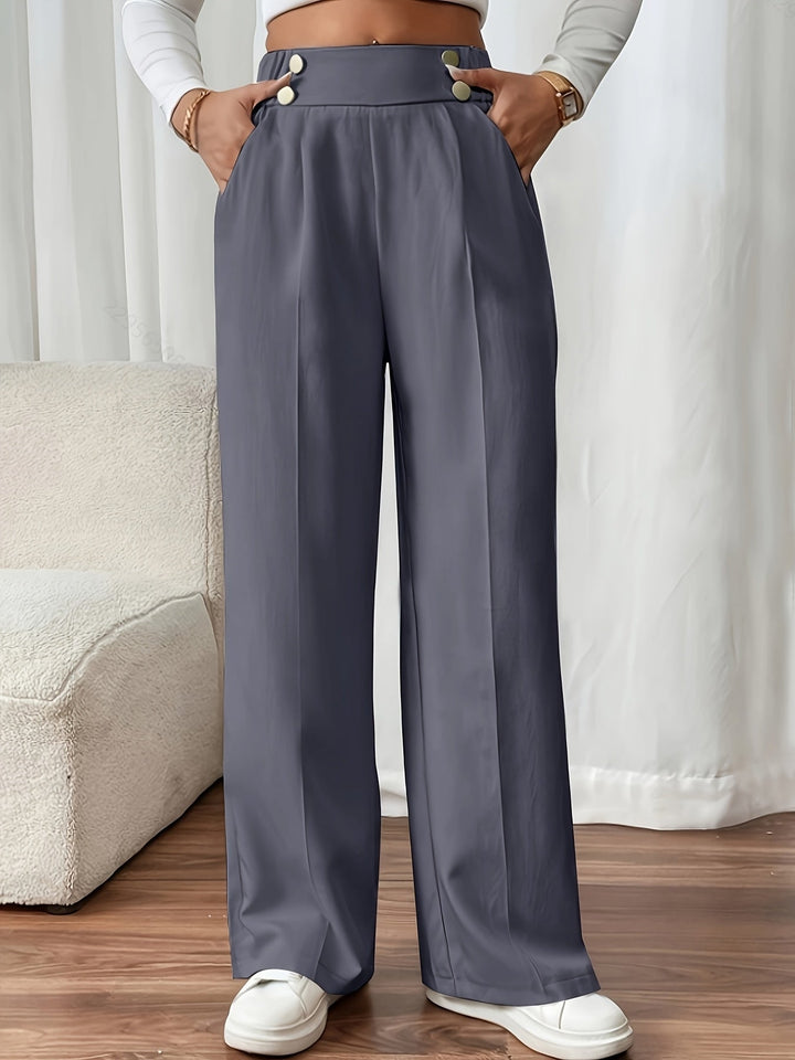 Tailored High-Waist Wide-Leg Pants