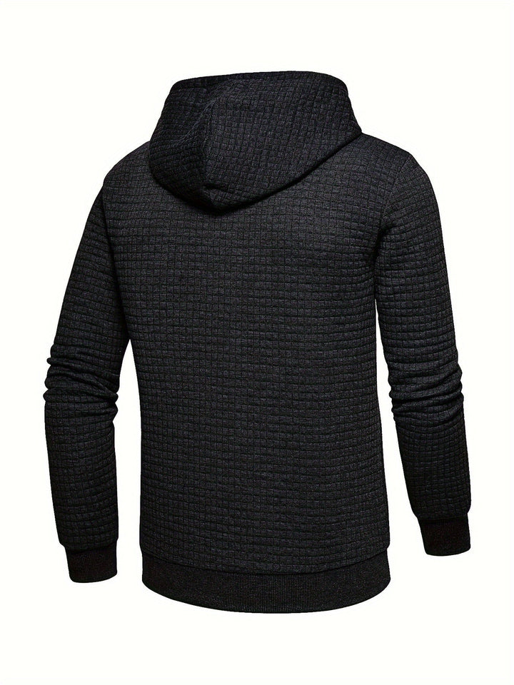 Textured Hooded Pullover