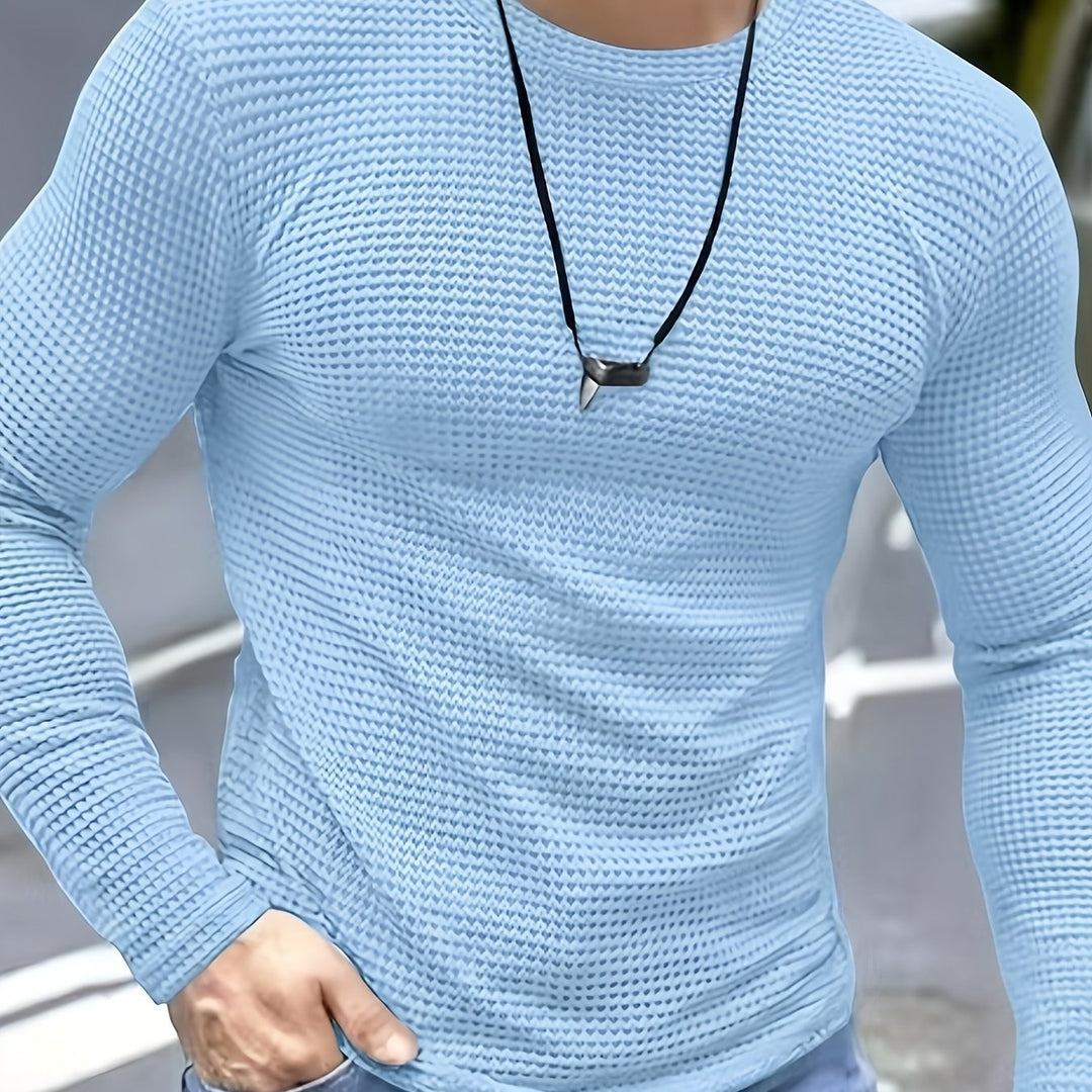 Textured Long-Sleeve Top