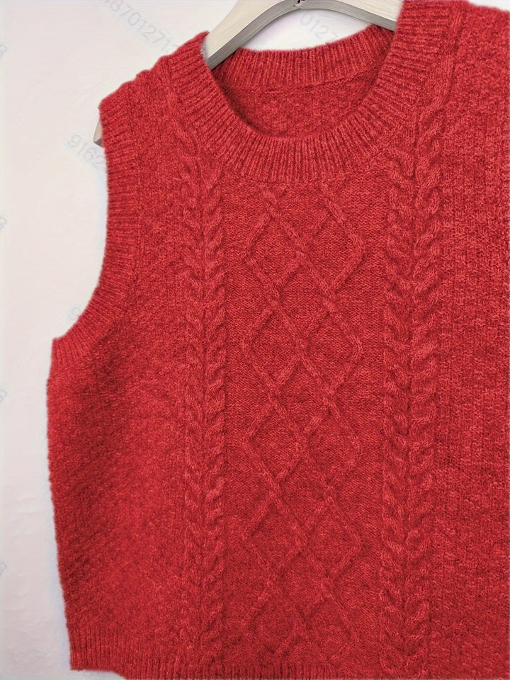 Cable-Knit Sweater Vest