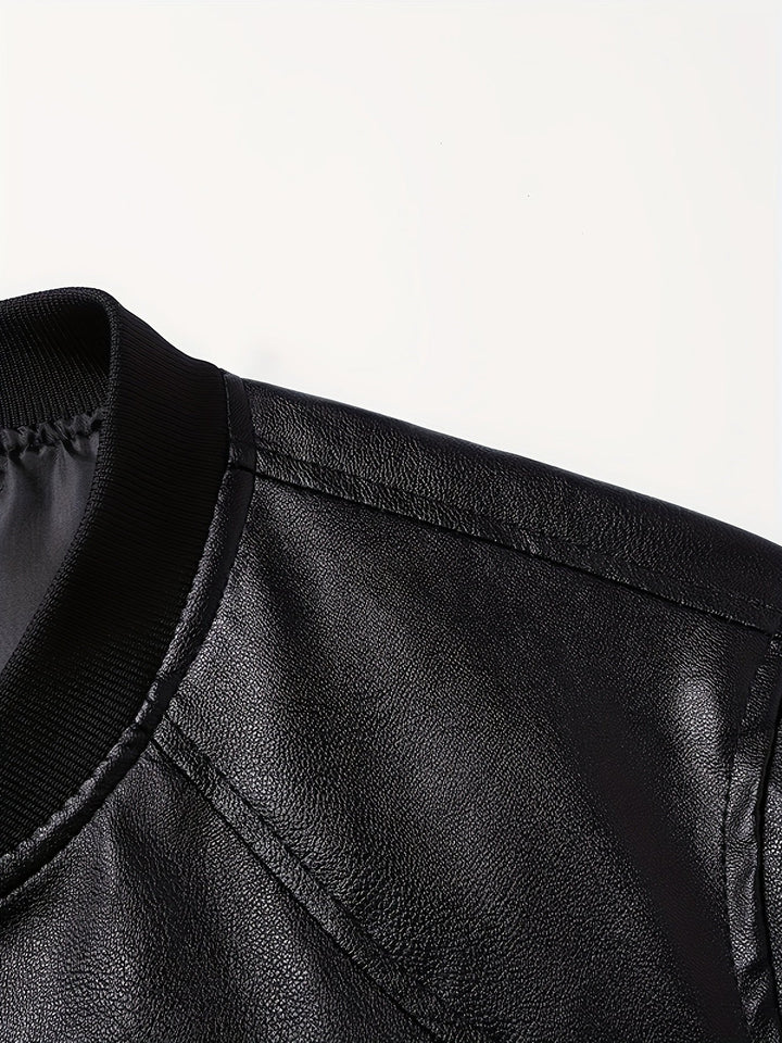 Refined Zip-Up Bomber Jacket