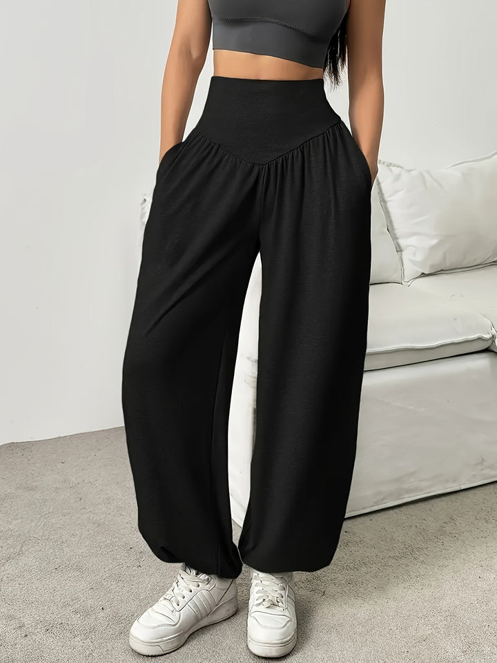 High-Waist Wide-Leg Lounge Pants