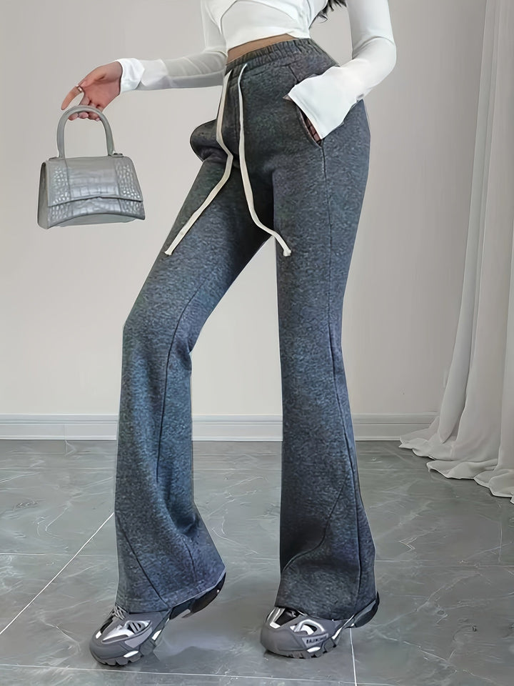 High-Waist Flared Lounge Pants