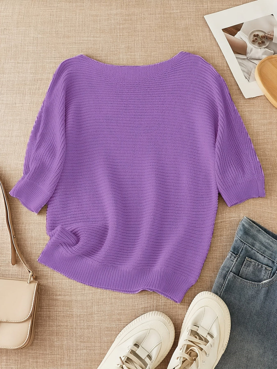 Relaxed Open-Knit Sweater