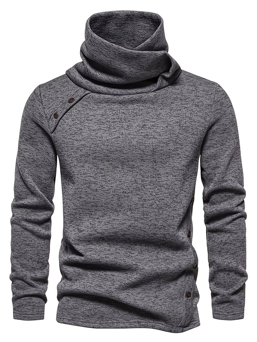 Slouchy Collar Button-Up Sweater