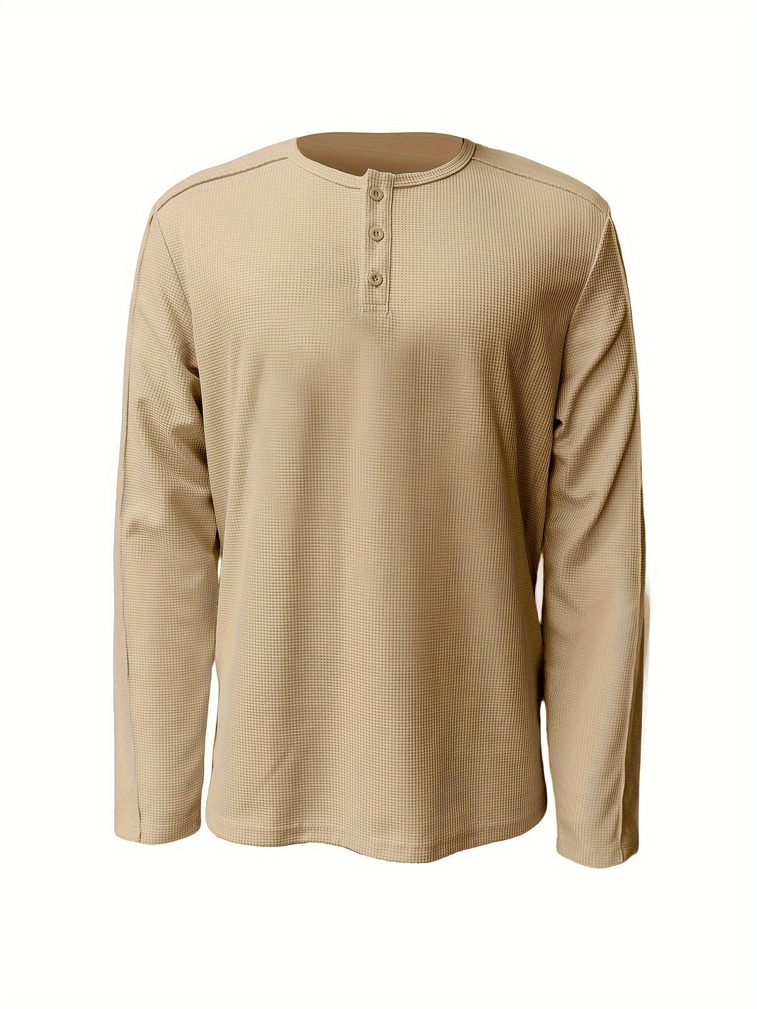 Textured Long-Sleeve Henley