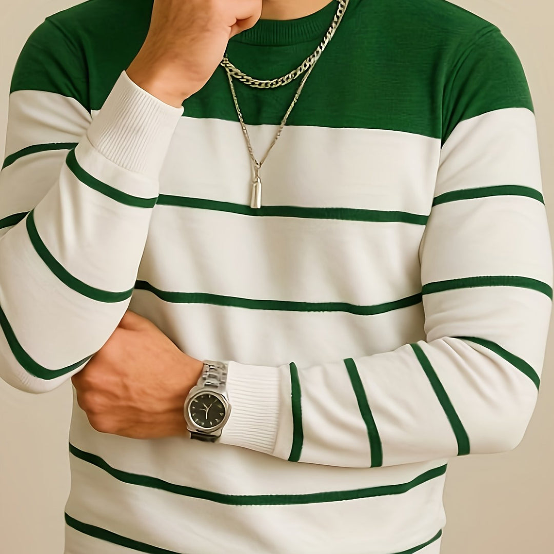 Classic Striped Crewneck Sweater