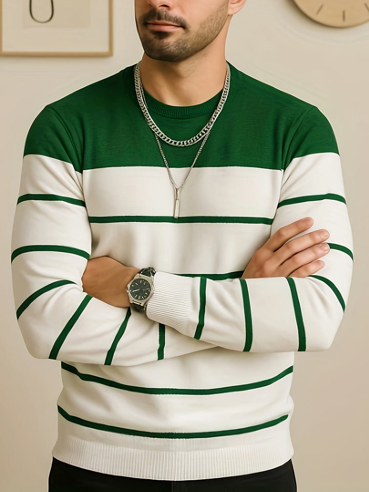 Classic Striped Crewneck Sweater