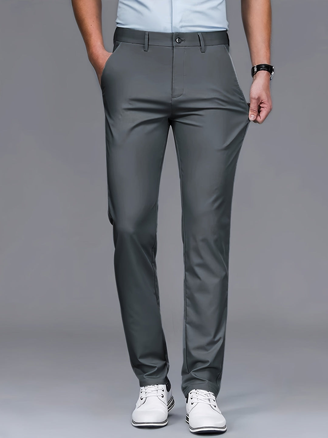 Tailored Straight-Leg Pants