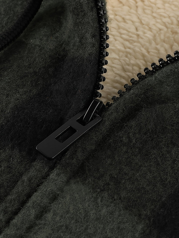 Cozy Hooded Zip-Up Jacket
