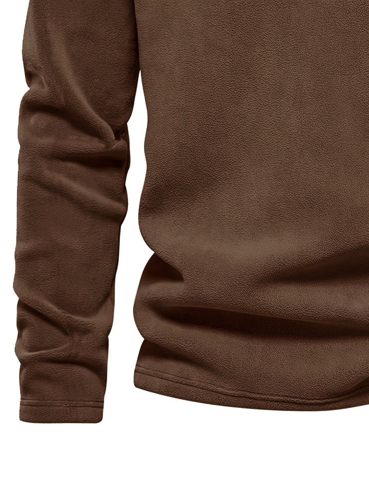 Half-Zip Stand-Collar Pullover