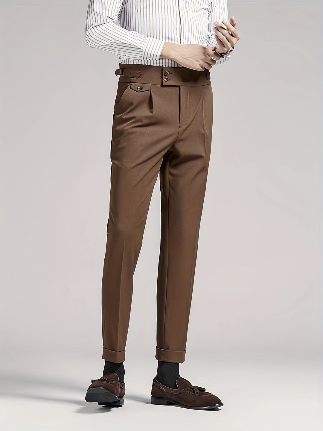 Tailored Single-Pleat Pants