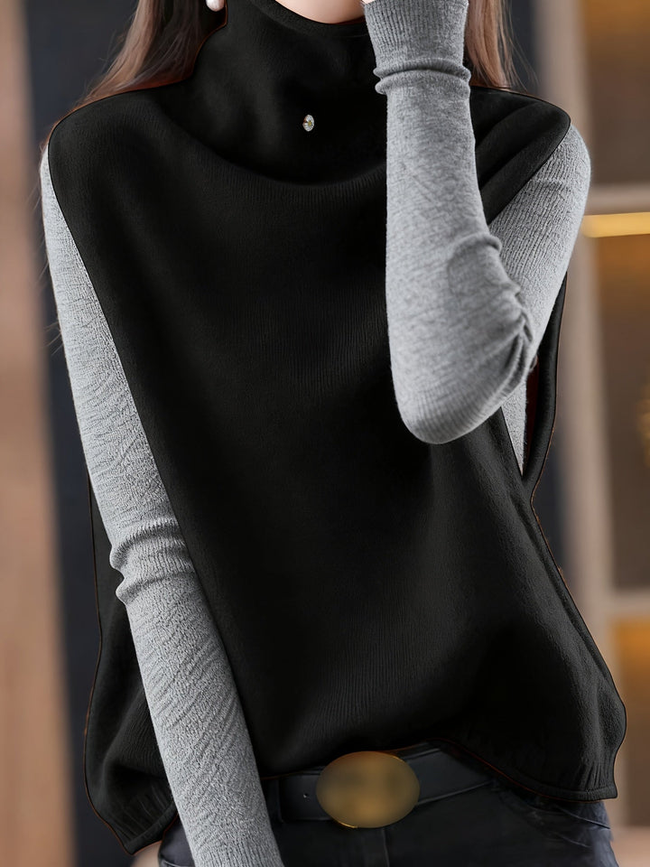 Refined High-Neck Vest