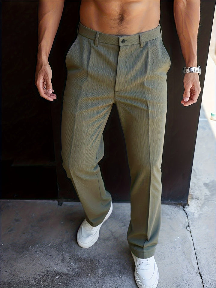 Tailored Straight-Leg Pants