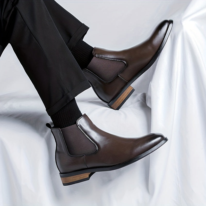 Refined Pointed-Toe Chelsea Boots