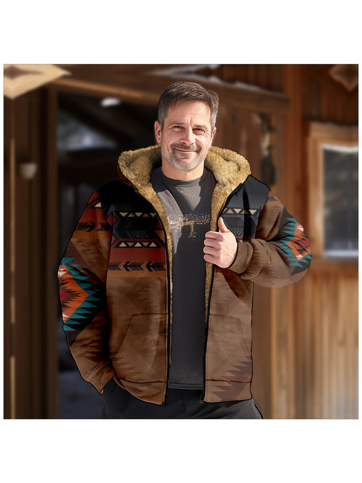 Southwestern Hooded Zip Jacket