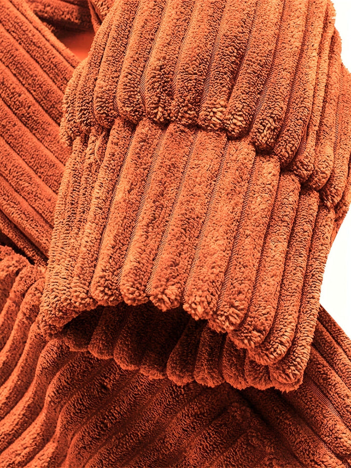 Ribbed Pullover Hoodie