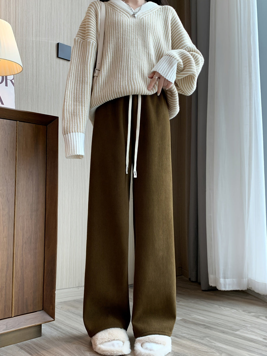 Cozy Wide-Leg Lounge Pants