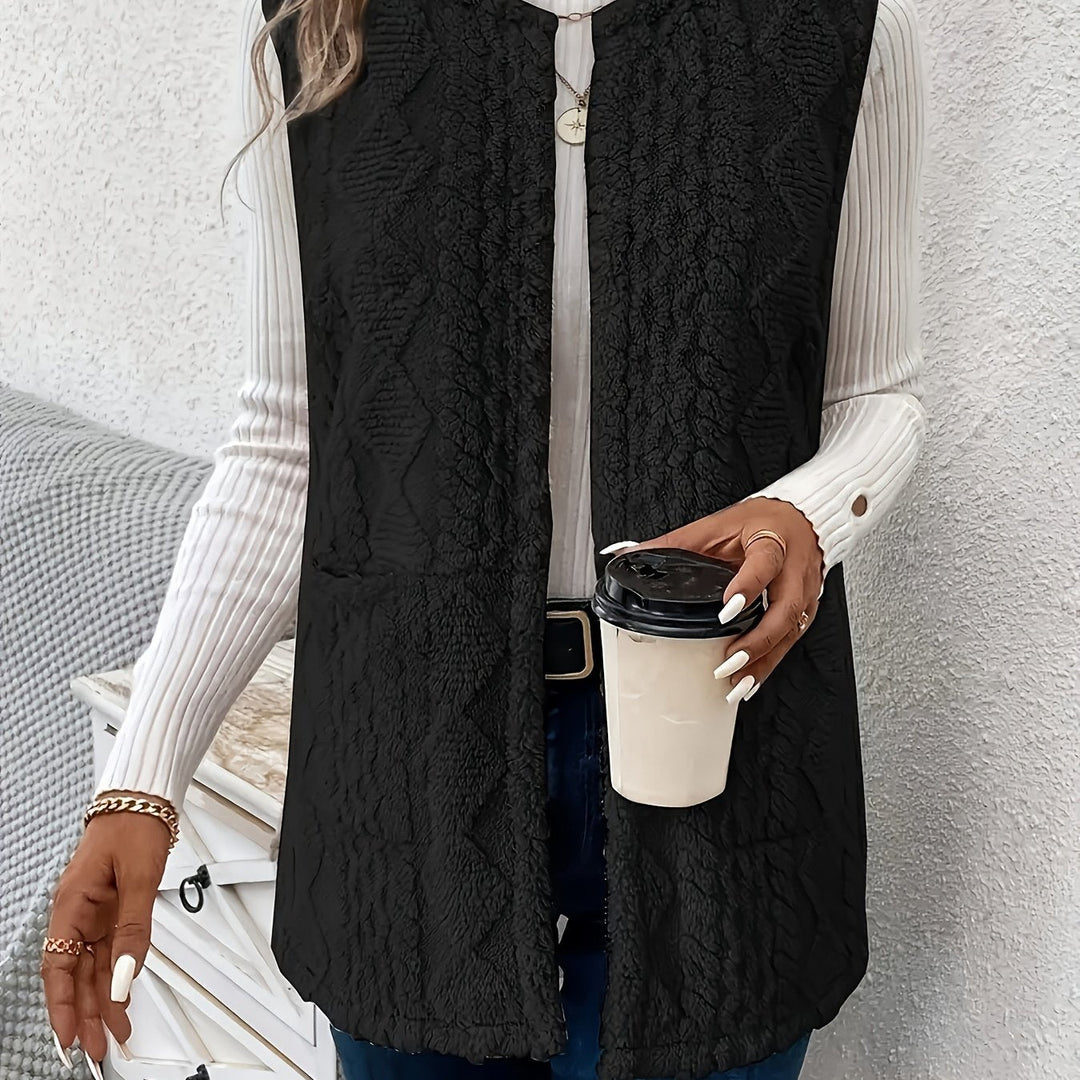 Cozy Textured Sleeveless Vest