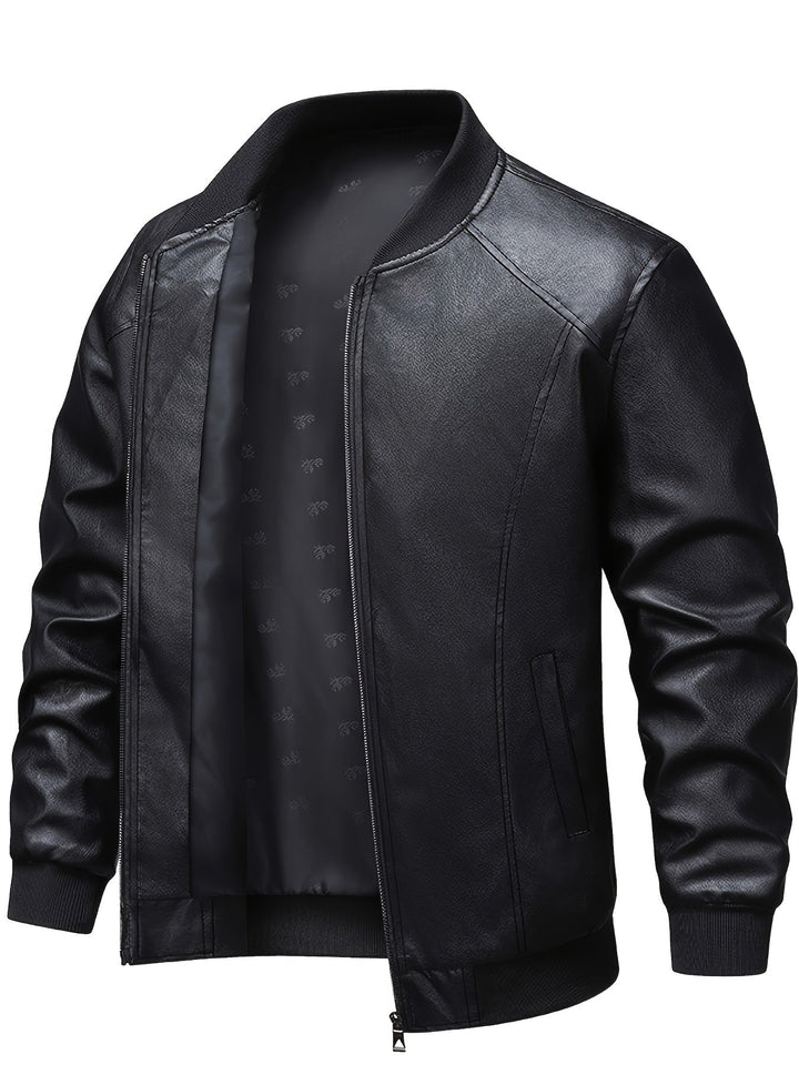 Refined Zip-Up Bomber Jacket