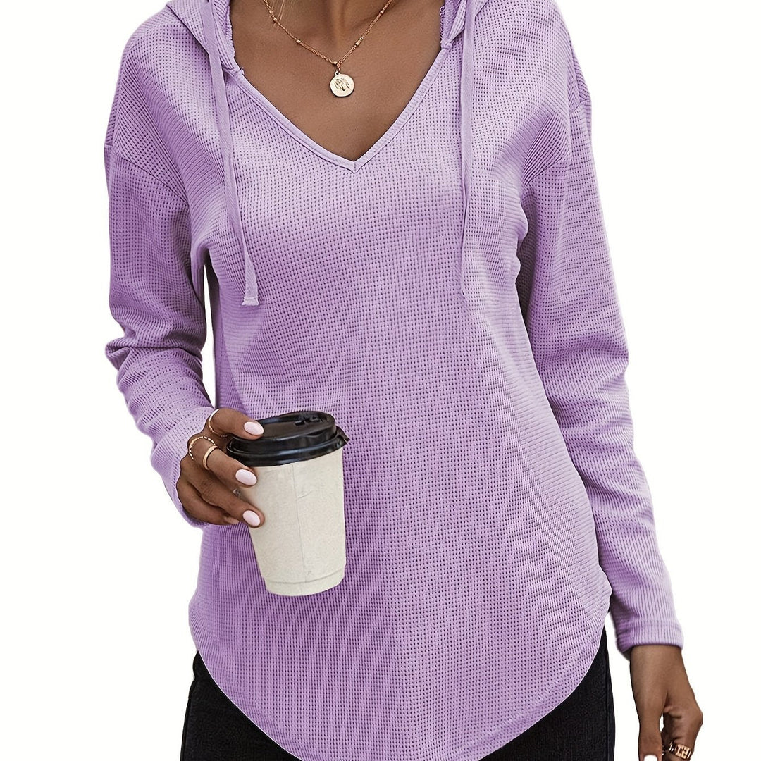 Relaxed V-Neck Hoodie