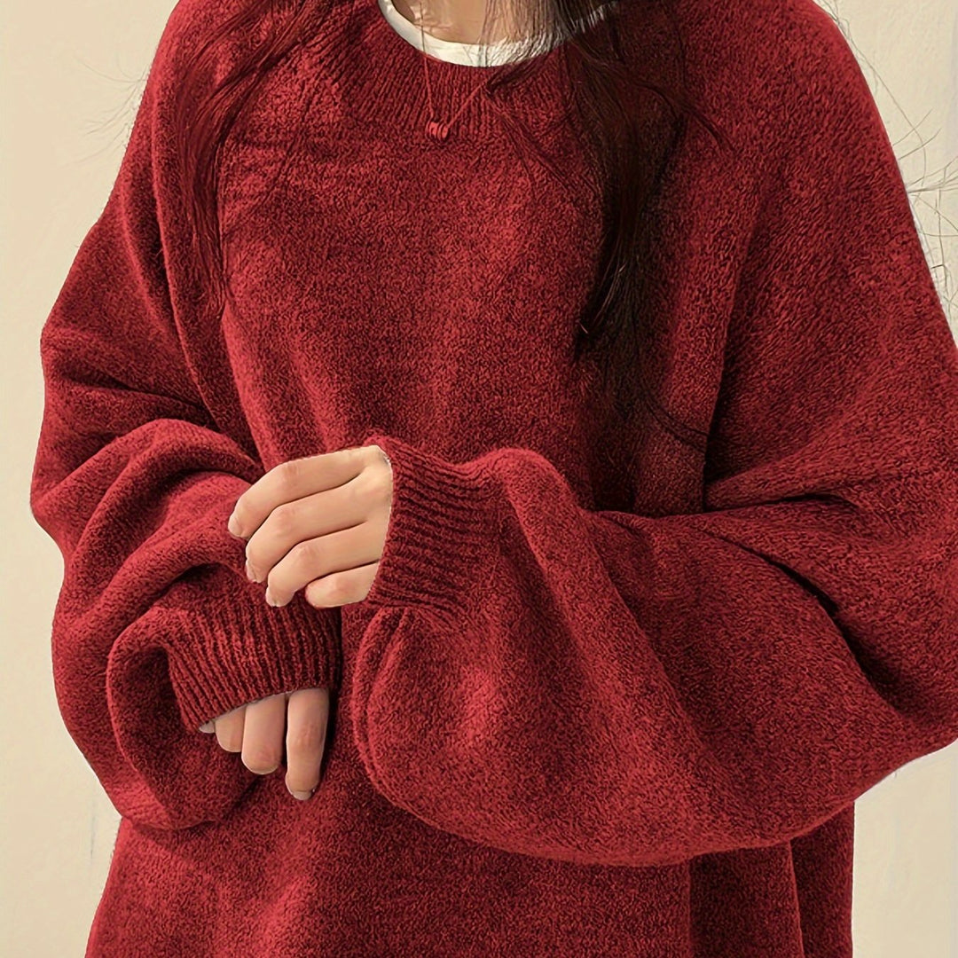 Relaxed Drop-Shoulder Sweater