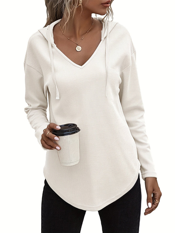 Relaxed V-Neck Hoodie