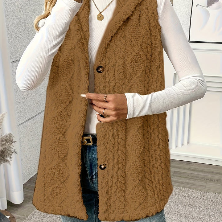Cozy Hooded Sleeveless Vest