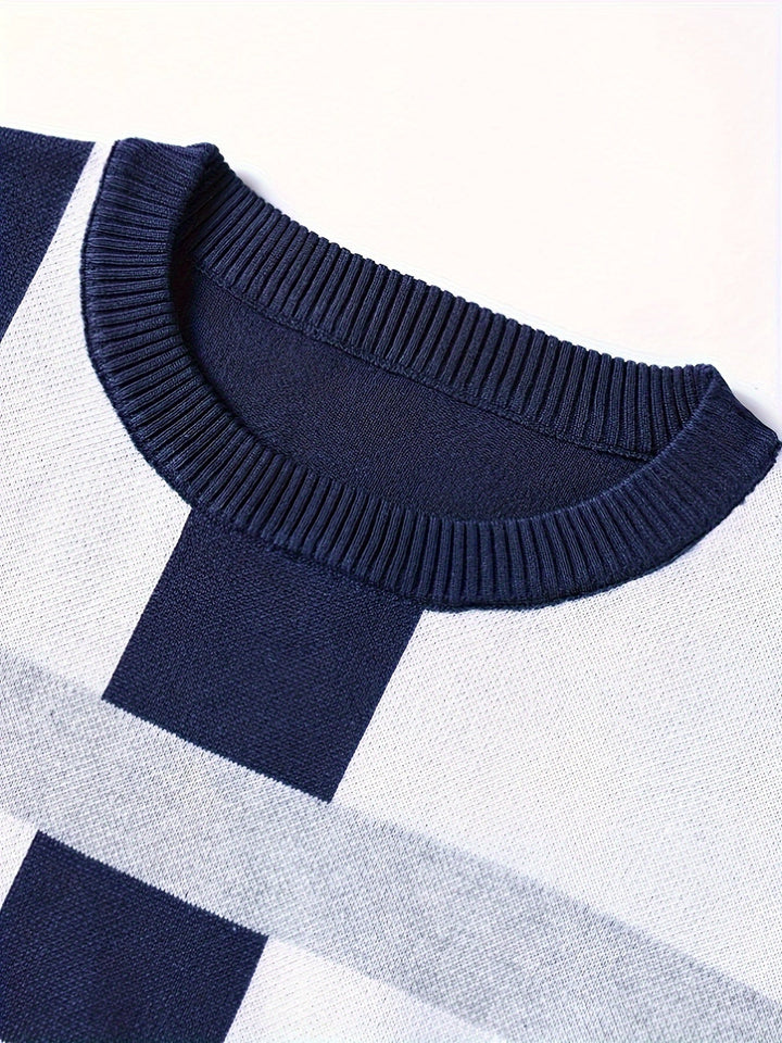 Modern Colorblock Pullover Sweater