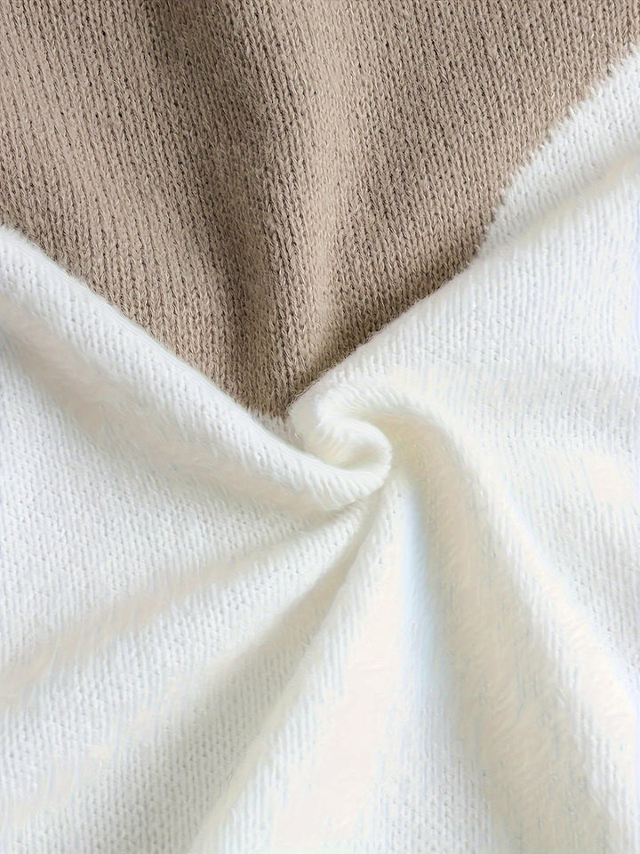 Color-Block Hooded Pullover