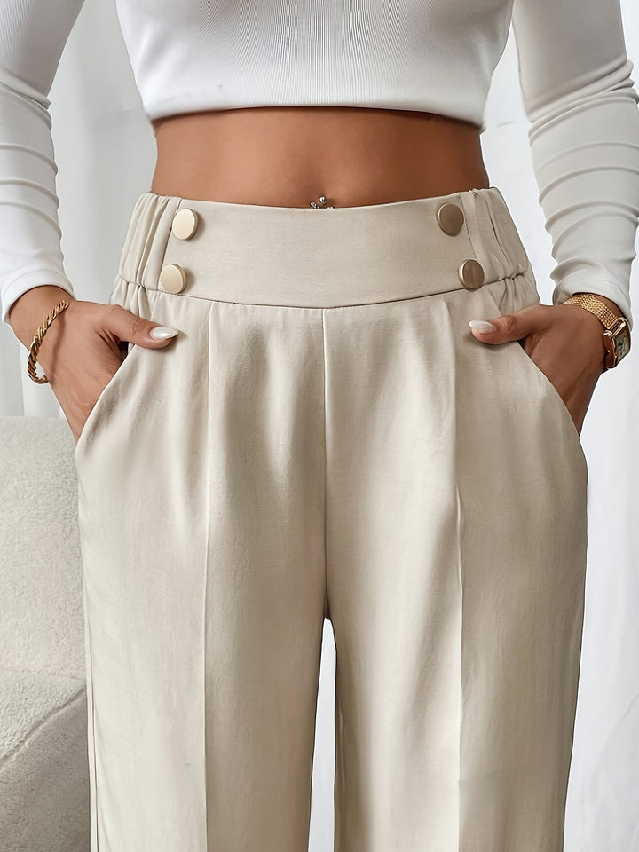 Tailored High-Waist Wide-Leg Pants