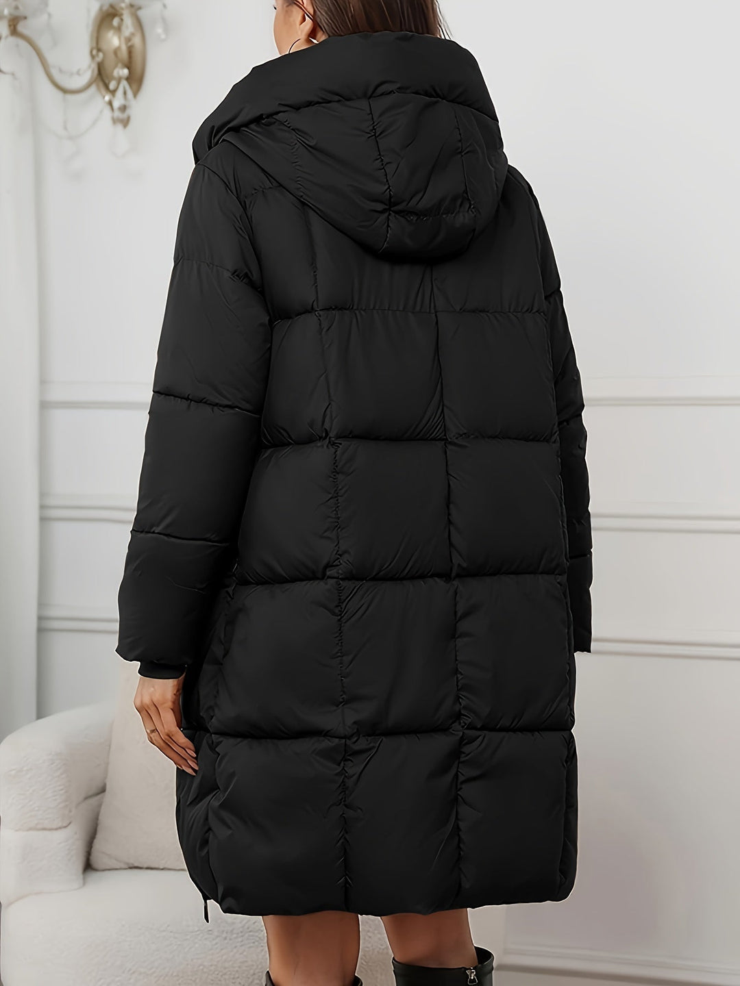 Hooded Longline Puffer Coat