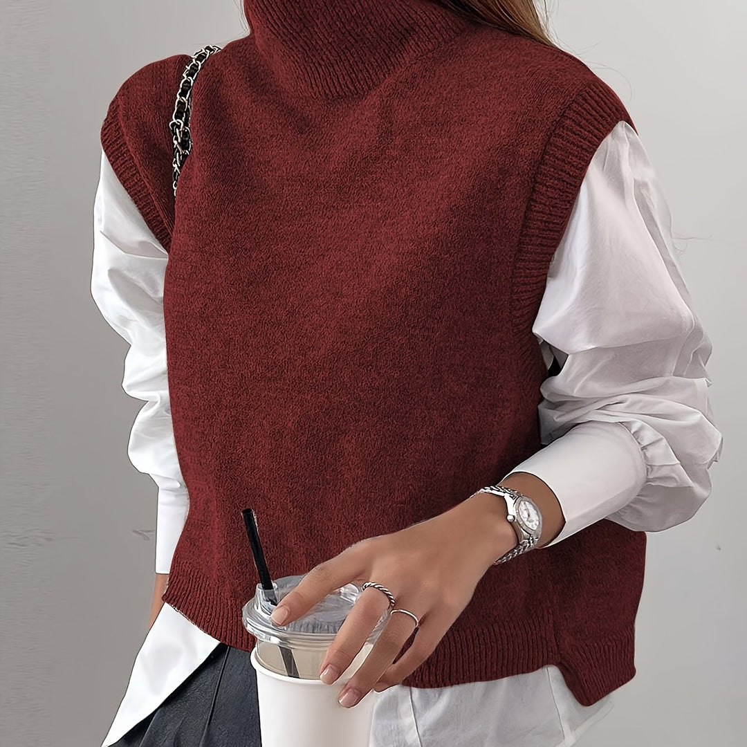 High-Neck Sweater Vest