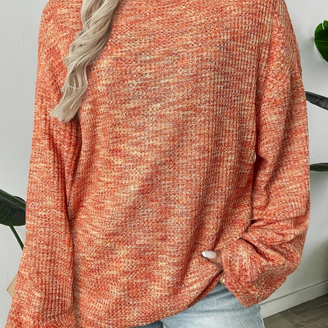 Relaxed Waffle-Knit Sweater