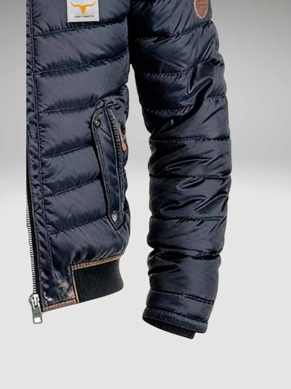 Quilted Stand-Collar Jacket
