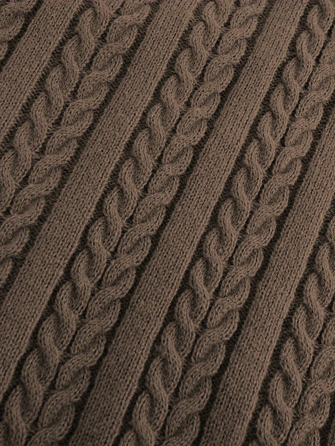 Cable-Knit V-Neck Sweater Vest
