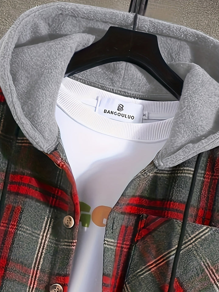 Plaid Hooded Jacket