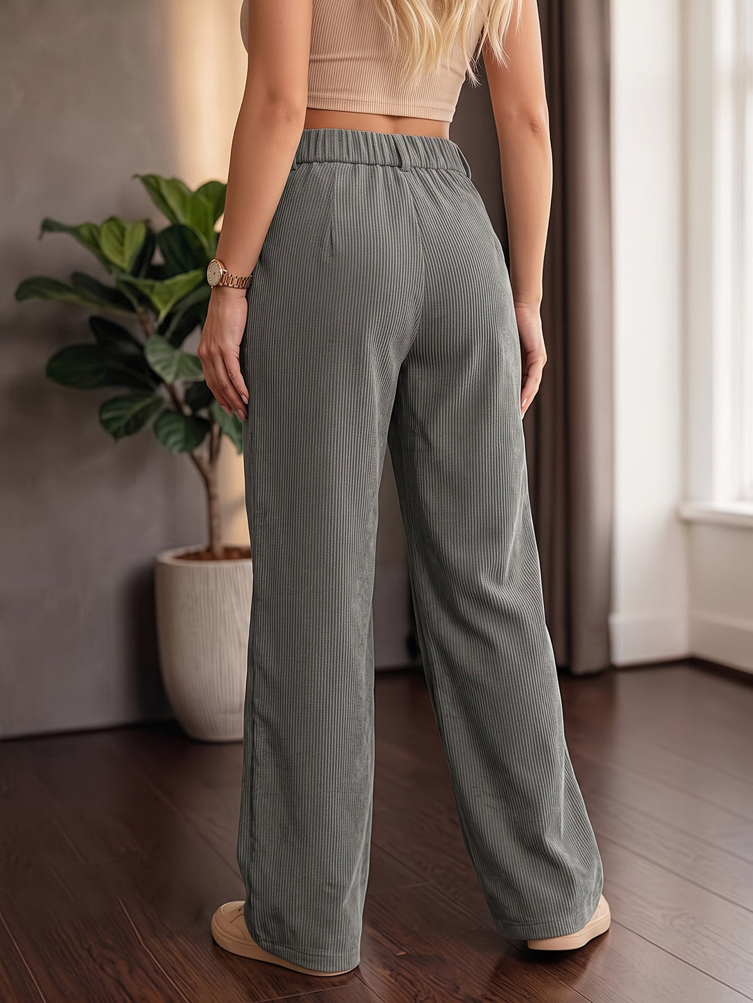 High-Waist Wide-Leg Pants