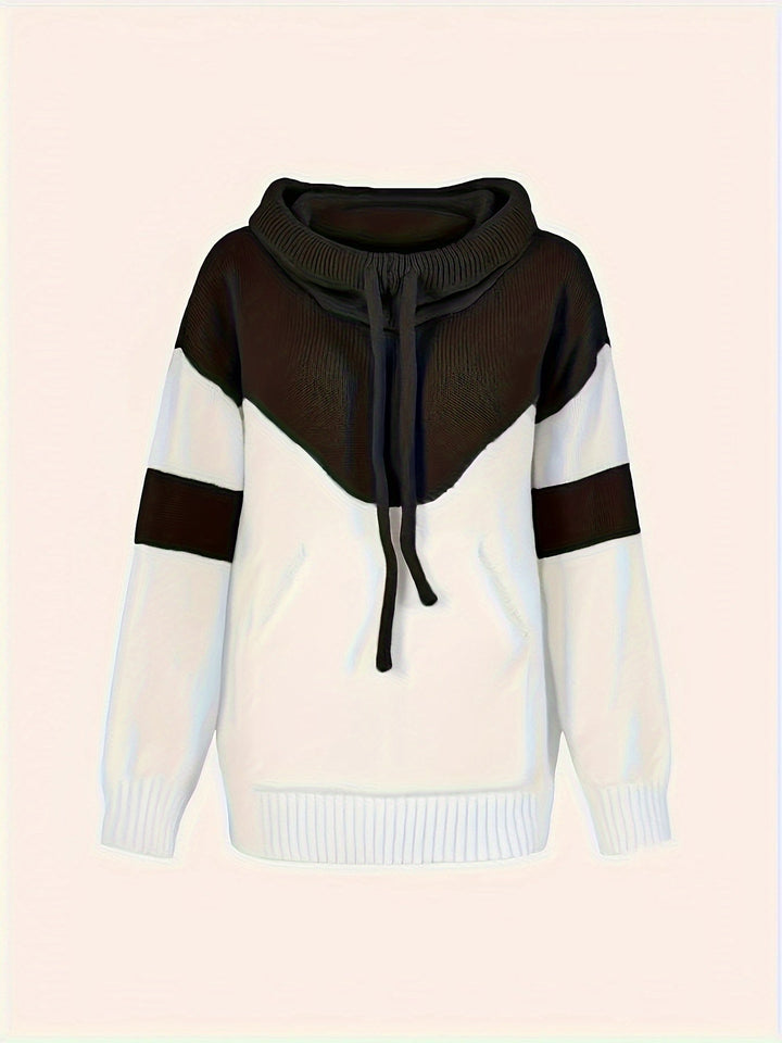 Color-Block Hooded Pullover