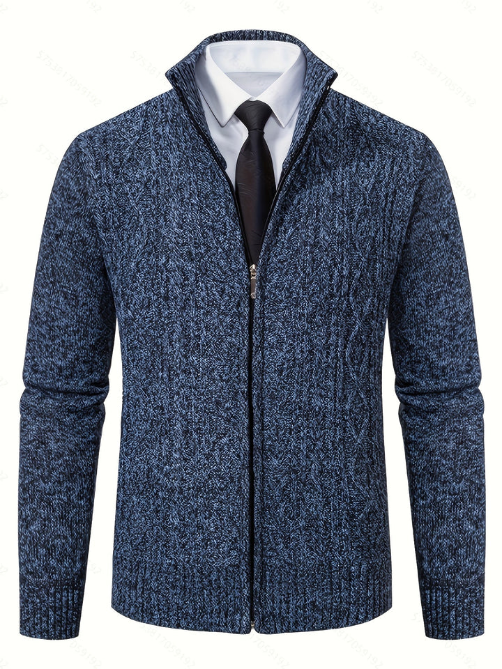 Textured Full-Zip Cardigan