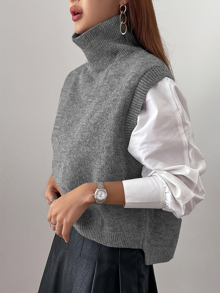 High-Neck Sweater Vest