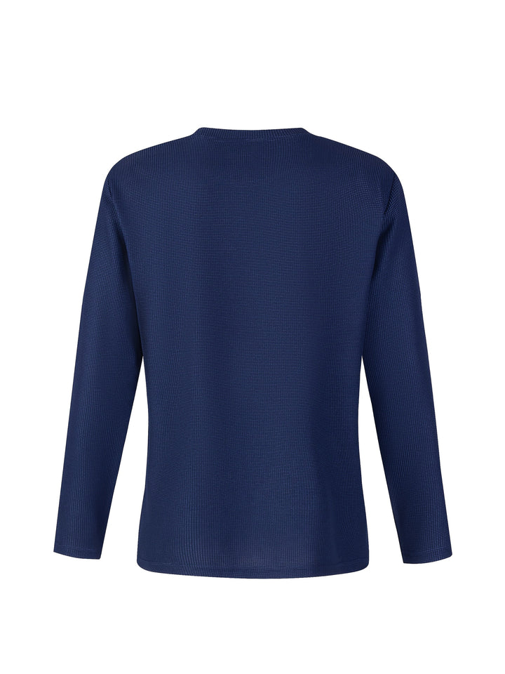 Textured Long-Sleeve Top