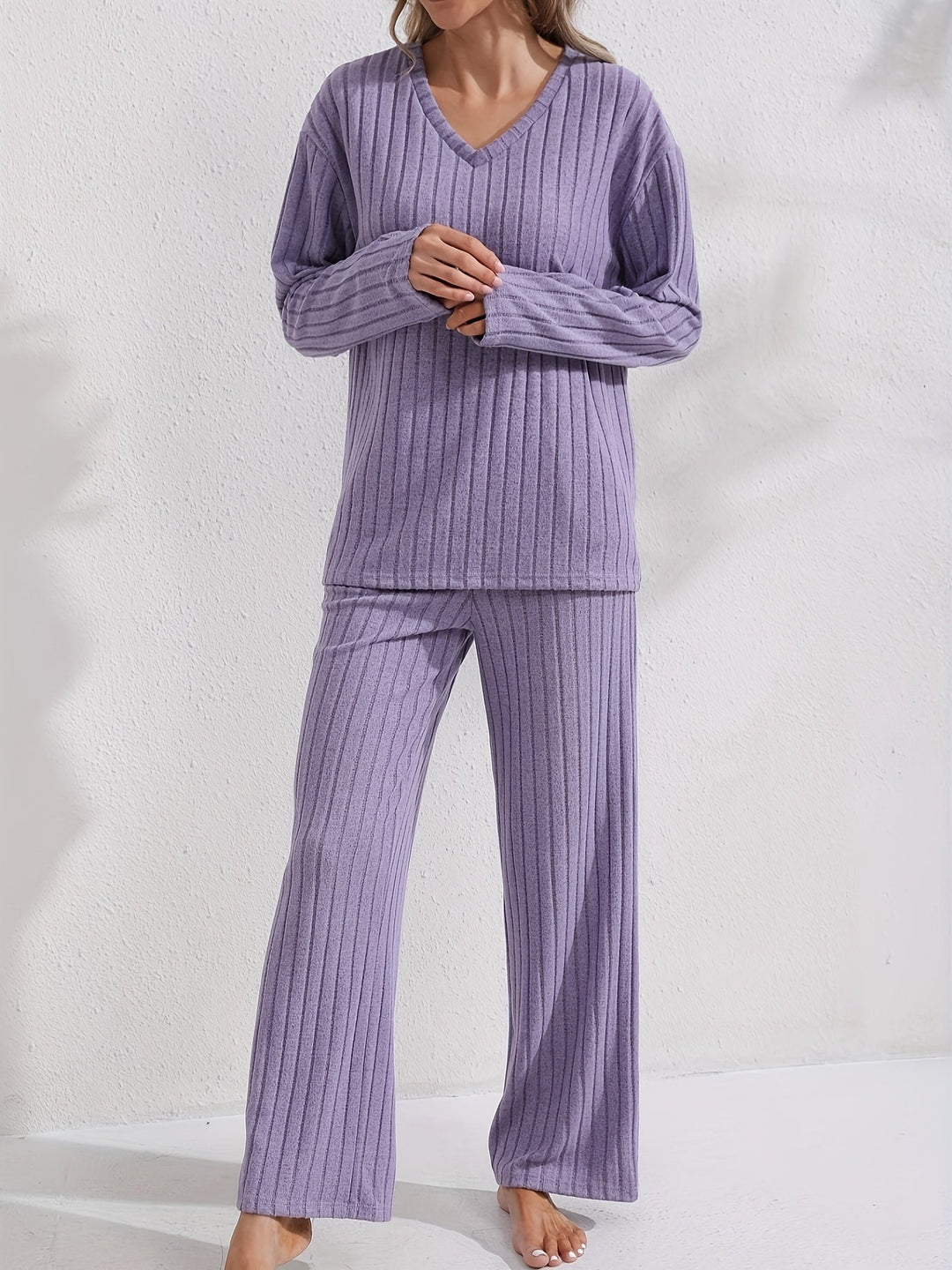 Relaxed Ribbed Two-Piece Set